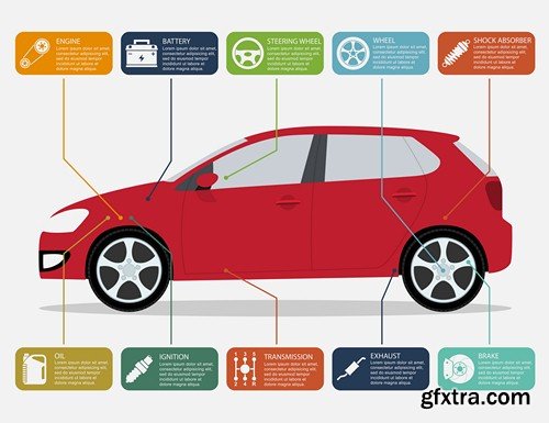 Car service infographics-8xEPS