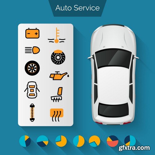 Car service infographics-8xEPS