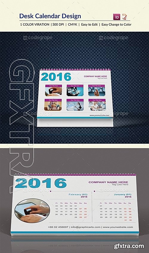 Desk Calendar Design 5965