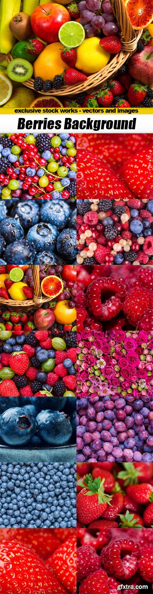 Berries Backgrounds - 15x JPEGs