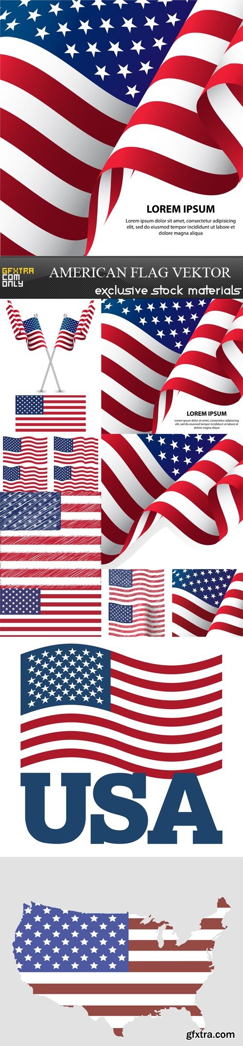 American flag vektor, 10 х EPS