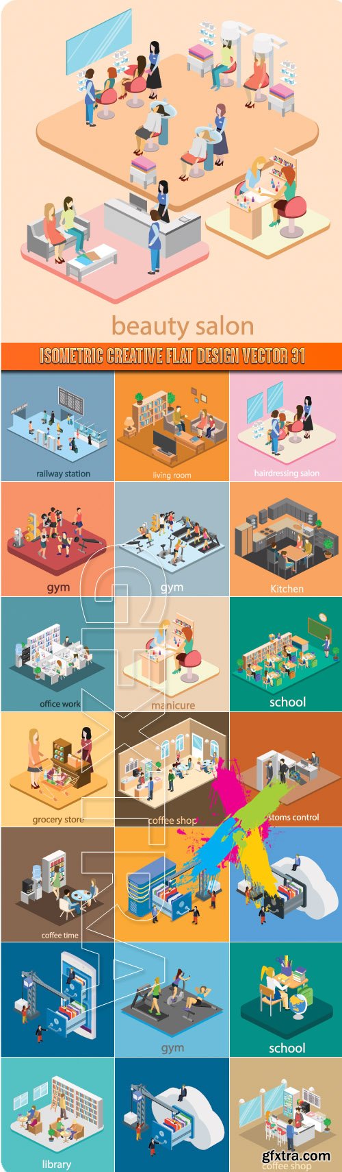 Isometric creative flat design vector 31