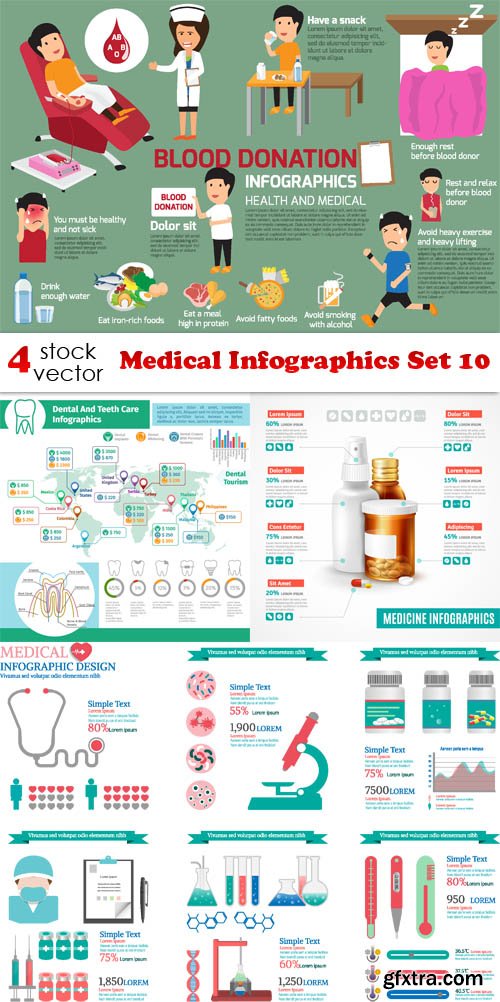 Vectors - Medical Infographics Set 10