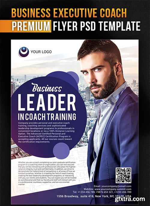 Business Executive Coach – Flyer PSD Template + Facebook Cover