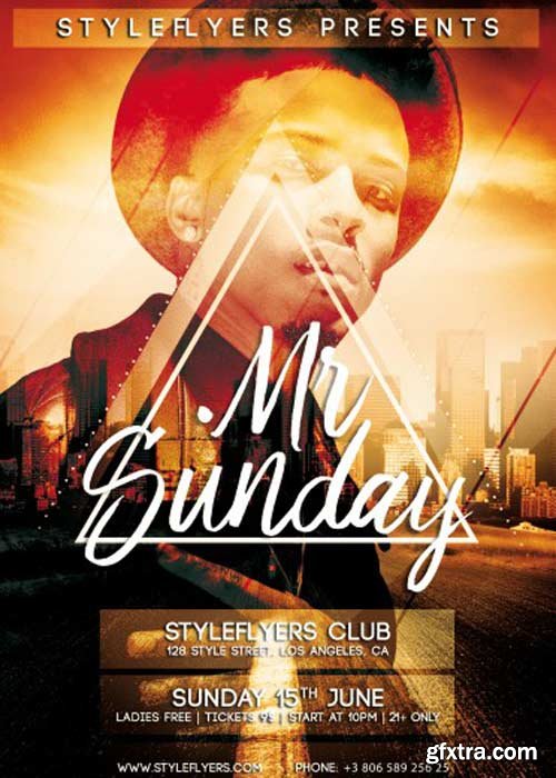 Mr Sunday PSD Flyer Template