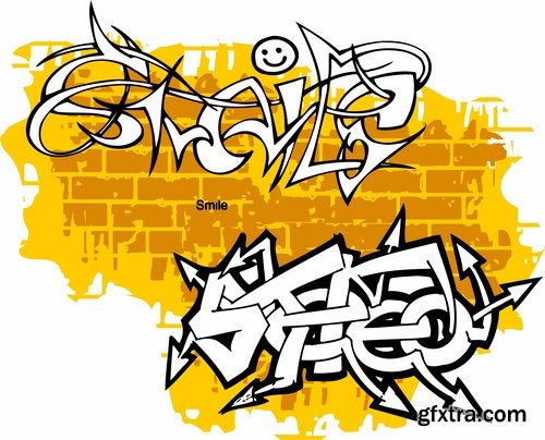 Collection of image for clothes in the urban graffiti slogan inscription 25 EPS