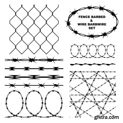 Barbed wire set 9X EPS