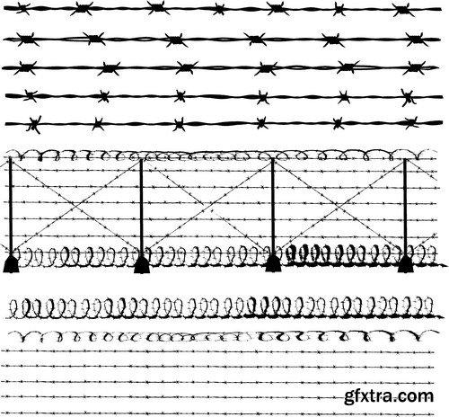 Barbed wire set 9X EPS