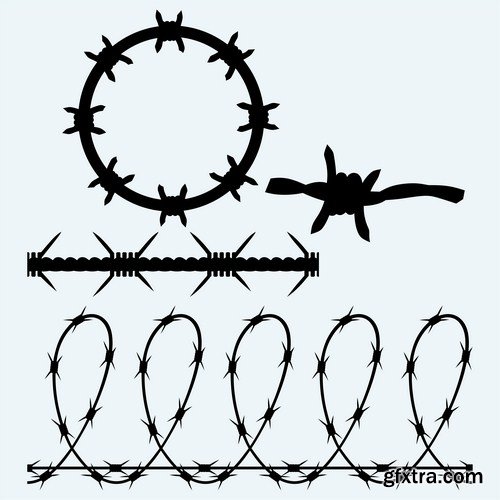 Barbed wire set 9X EPS