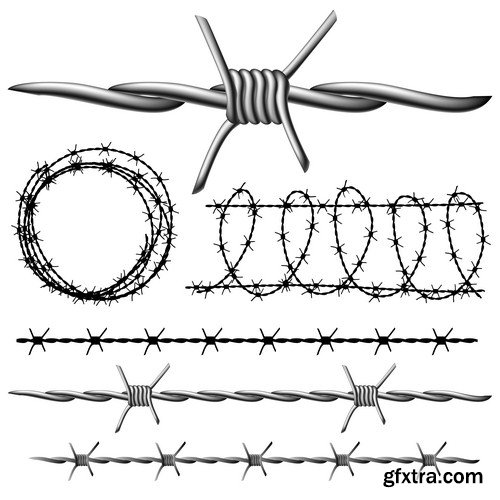 Barbed wire set 9X EPS