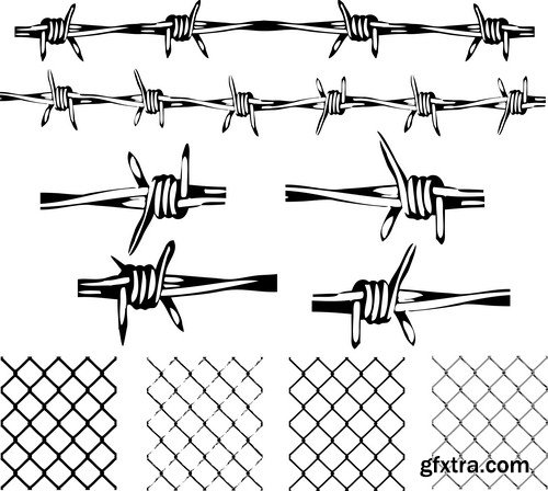 Barbed wire set 9X EPS