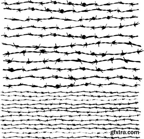 Barbed wire set 9X EPS