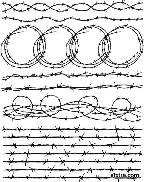 Barbed wire set 9X EPS