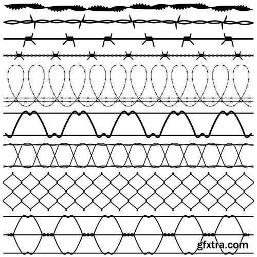 Barbed wire set 9X EPS