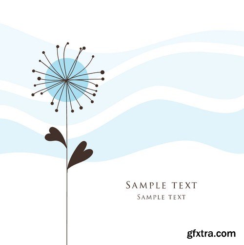 Floral card with copy space 11X EPS