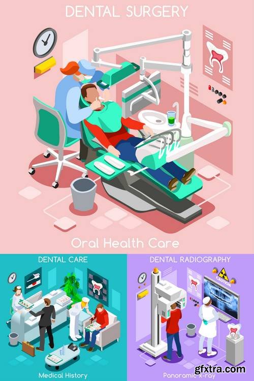 Dental Clinic - Flat 3D Isometric