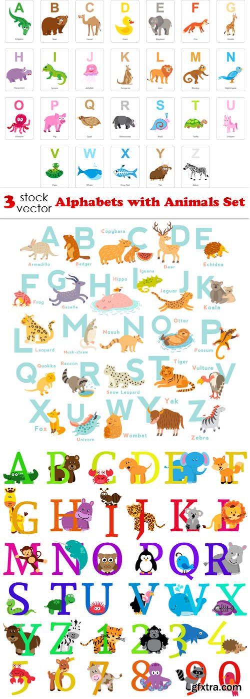 Vectors - Alphabets with Animals Set