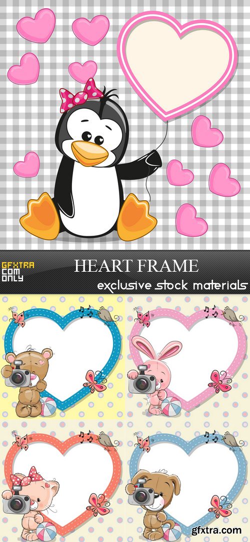 Heart Frame - 5 EPS