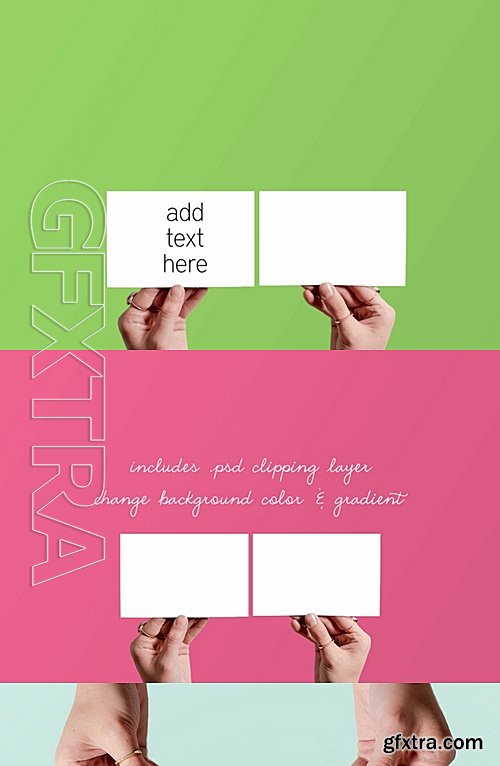 CM - Hands Holding Cards Mockup 661641