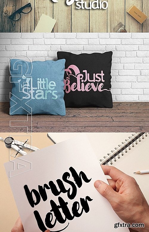 CM - Little Stars Brush Font Duo 661722