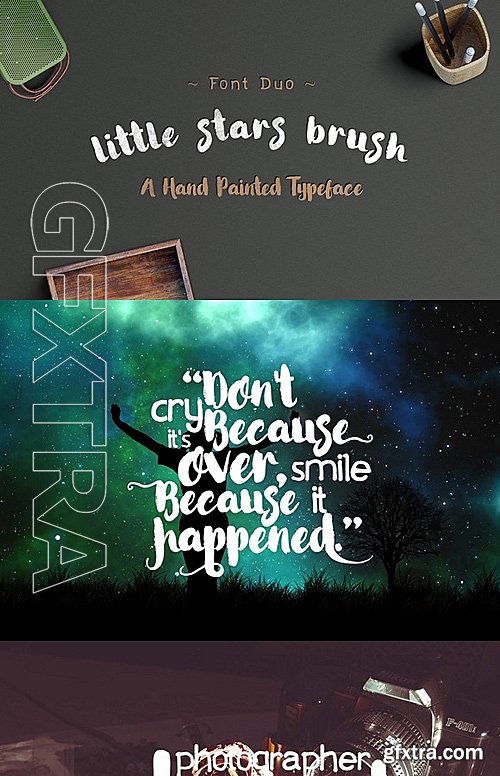 CM - Little Stars Brush Font Duo 661722