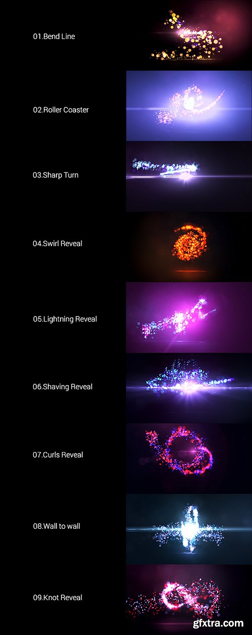 Videohive Quick Particles Logo Reveal Pack 9in1 15072389
