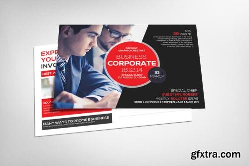 CreativeMarket Marketing Corporate Business Postcar 620853