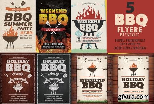 CreativeMarket BBQ Flyer Templates Bundle 622619