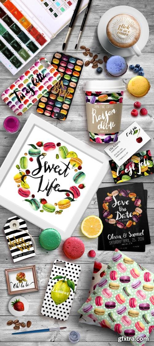 CreativeMarket Delicious watercolor DIY Pack 592214