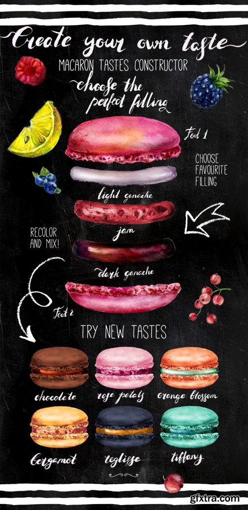 CreativeMarket Delicious watercolor DIY Pack 592214