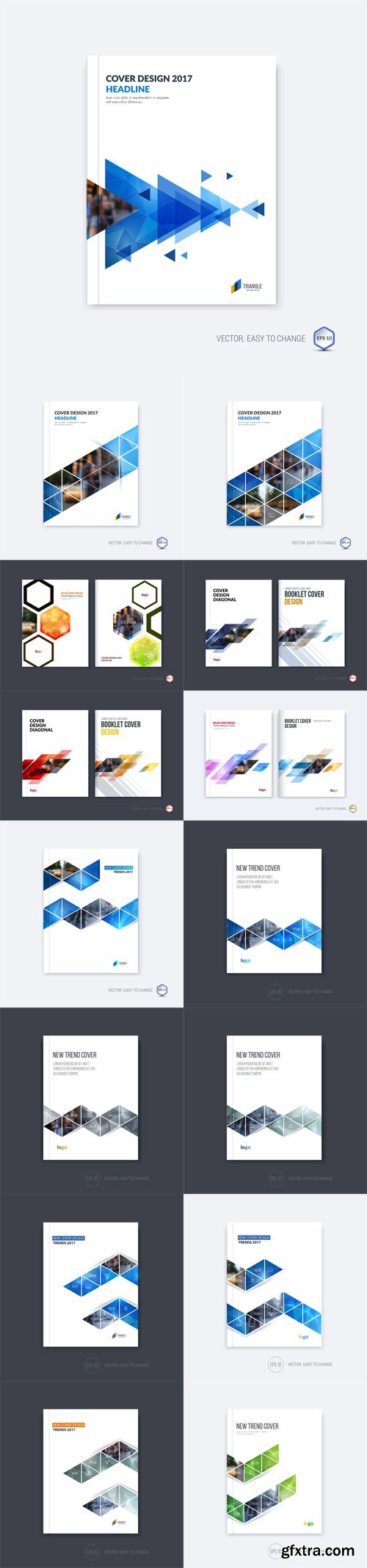 15 Abstract Cover Design Business Brochure Template Layout Report
