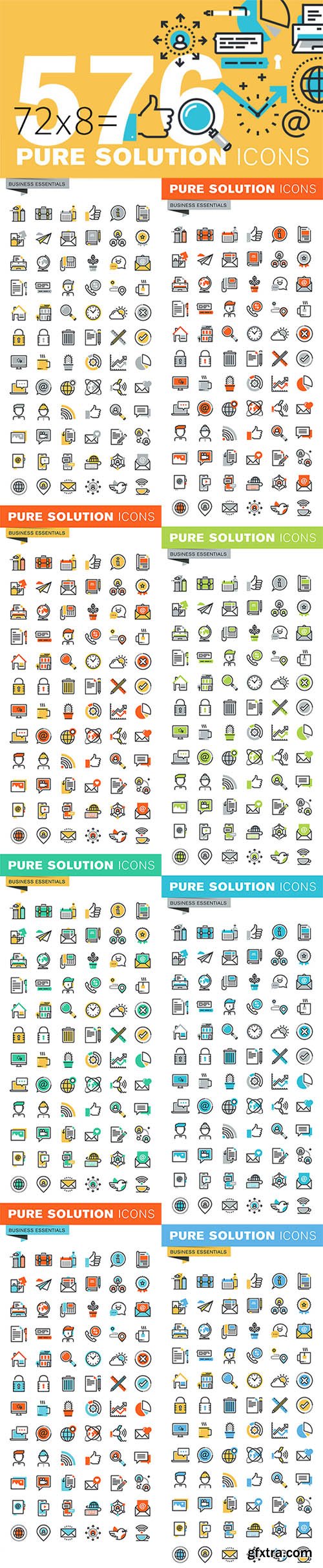 Set of Thin Line Business Icons - CM 522300