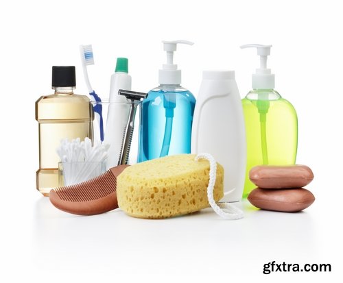 Collection of hygiene beauty cleaning cleanliness hygiene items 25 HQ Jpeg