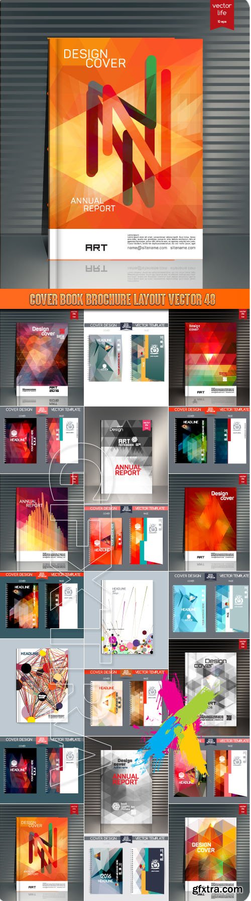 Cover book brochure layout vector 48