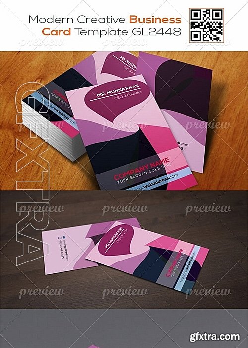 Modern Corporate Business Card Template gl2448 2935