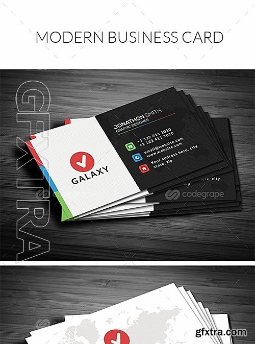 Modern Vibrant Business Card 6063