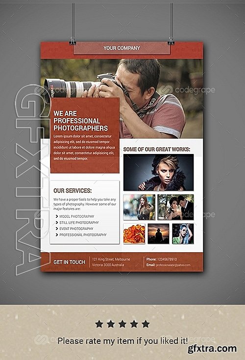 Photography Service Flyer Template 6324