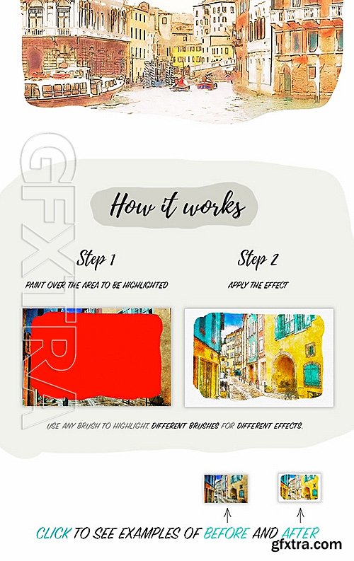 GraphicRiver - Watercolor Trace - Photoshop Actions 16047140