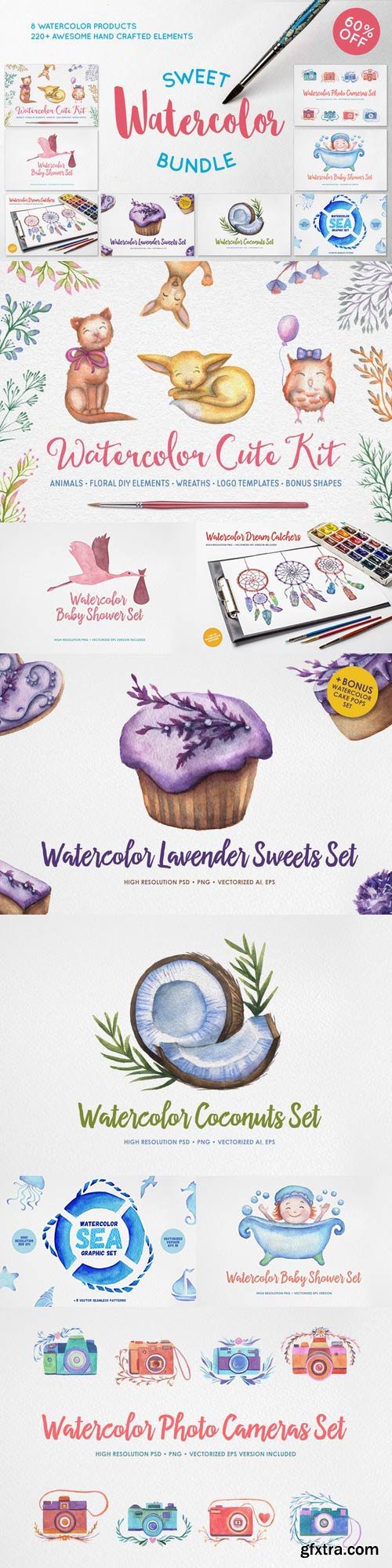 CM - Sweet Watercolor Bundle 665746