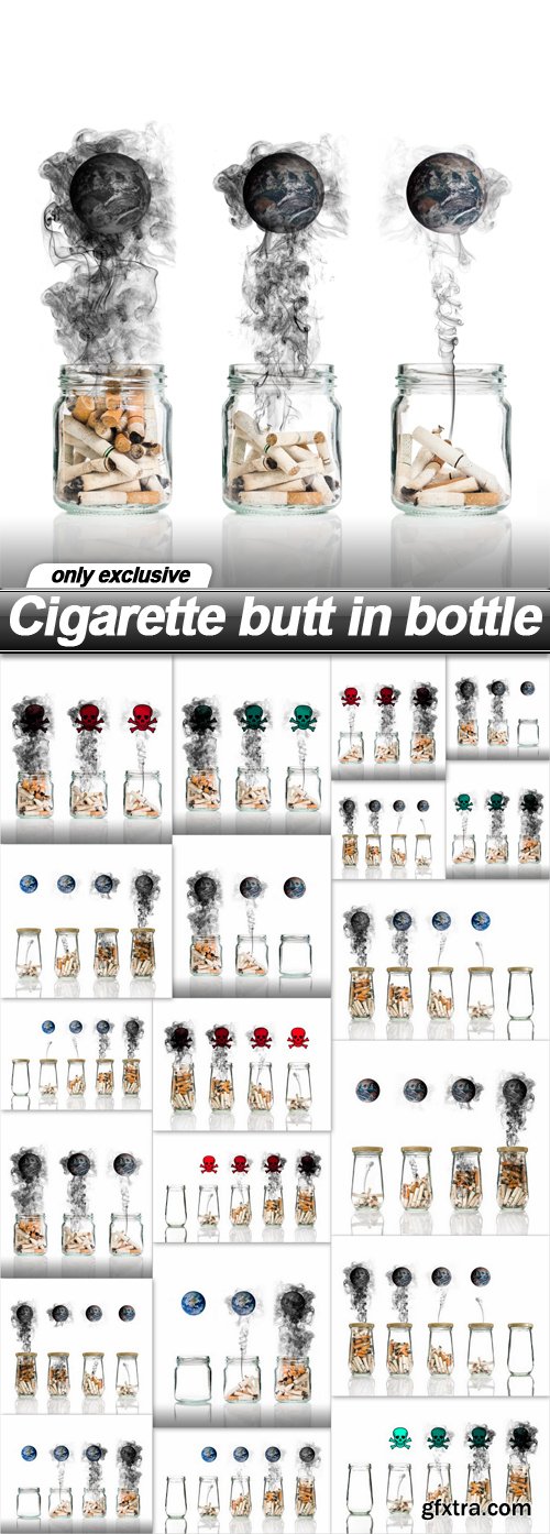 Cigarette butt in bottle - 20 UHQ JPEG