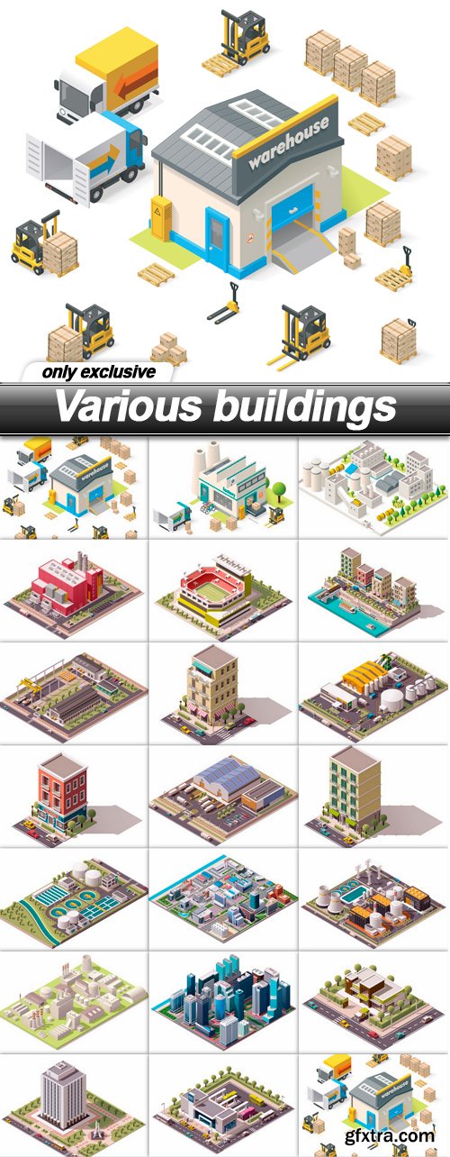 Various buildings - 20 EPS