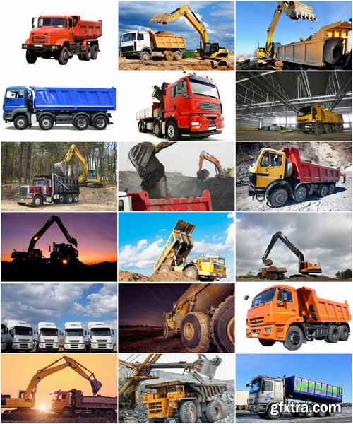 Collection dump truck pit extraction of minerals excavator 25 HQ Jpeg