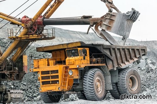 Collection dump truck pit extraction of minerals excavator 25 HQ Jpeg