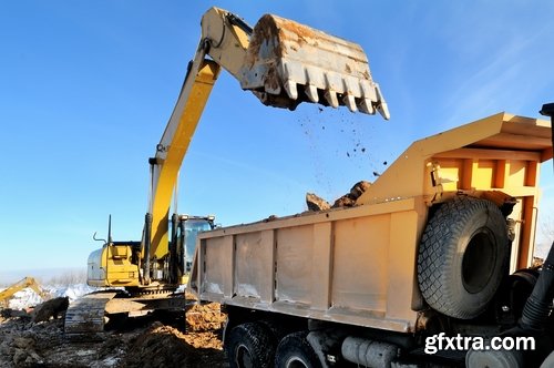 Collection dump truck pit extraction of minerals excavator 25 HQ Jpeg