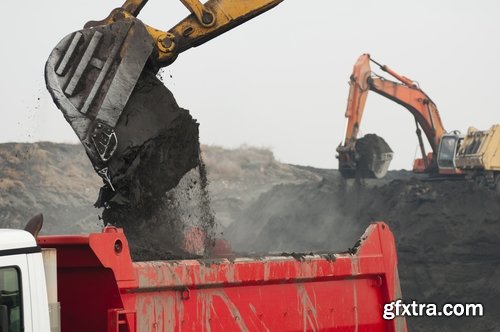 Collection dump truck pit extraction of minerals excavator 25 HQ Jpeg