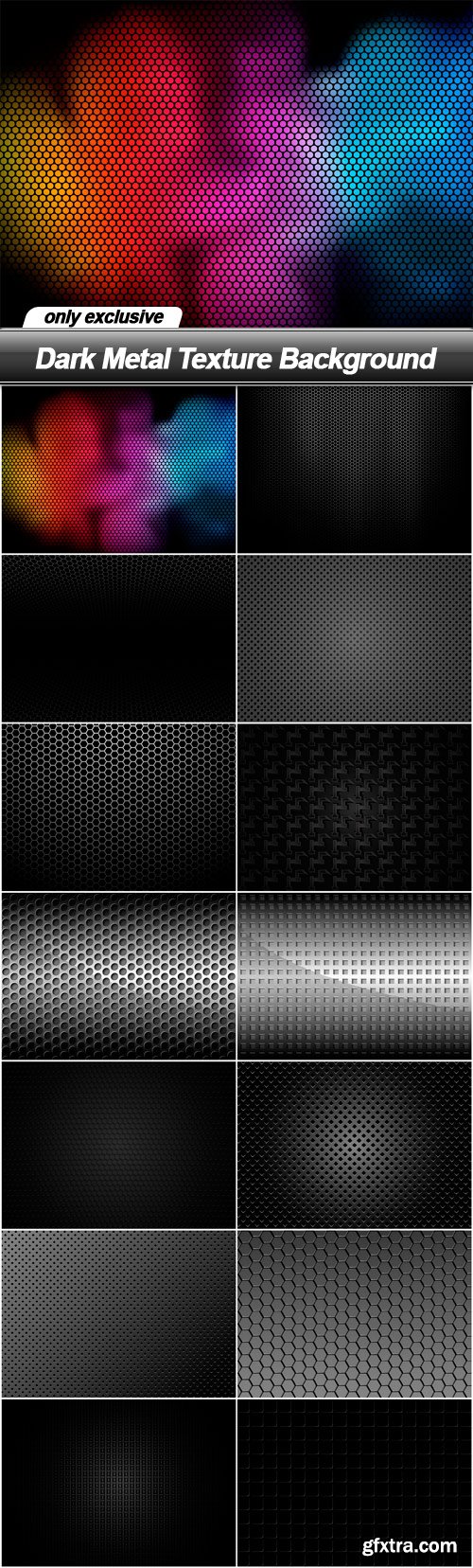 Dark Metal Texture Background - 14 EPS