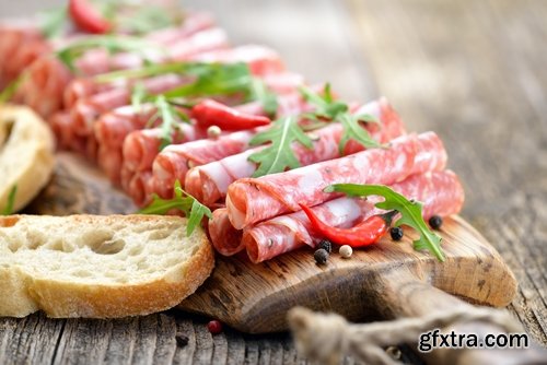 Collection salami sausage delicacy meat 25 HQ Jpeg