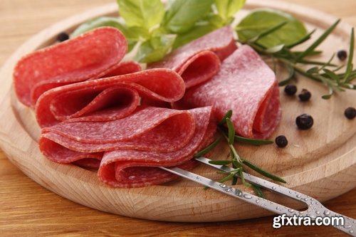 Collection salami sausage delicacy meat 25 HQ Jpeg