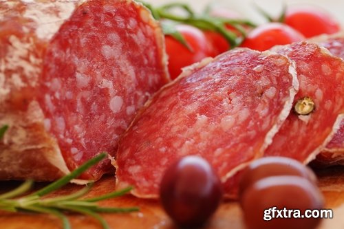 Collection salami sausage delicacy meat 25 HQ Jpeg