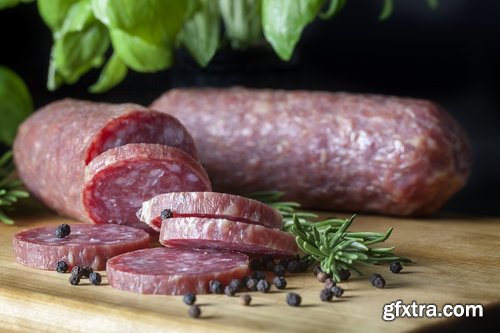 Collection salami sausage delicacy meat 25 HQ Jpeg